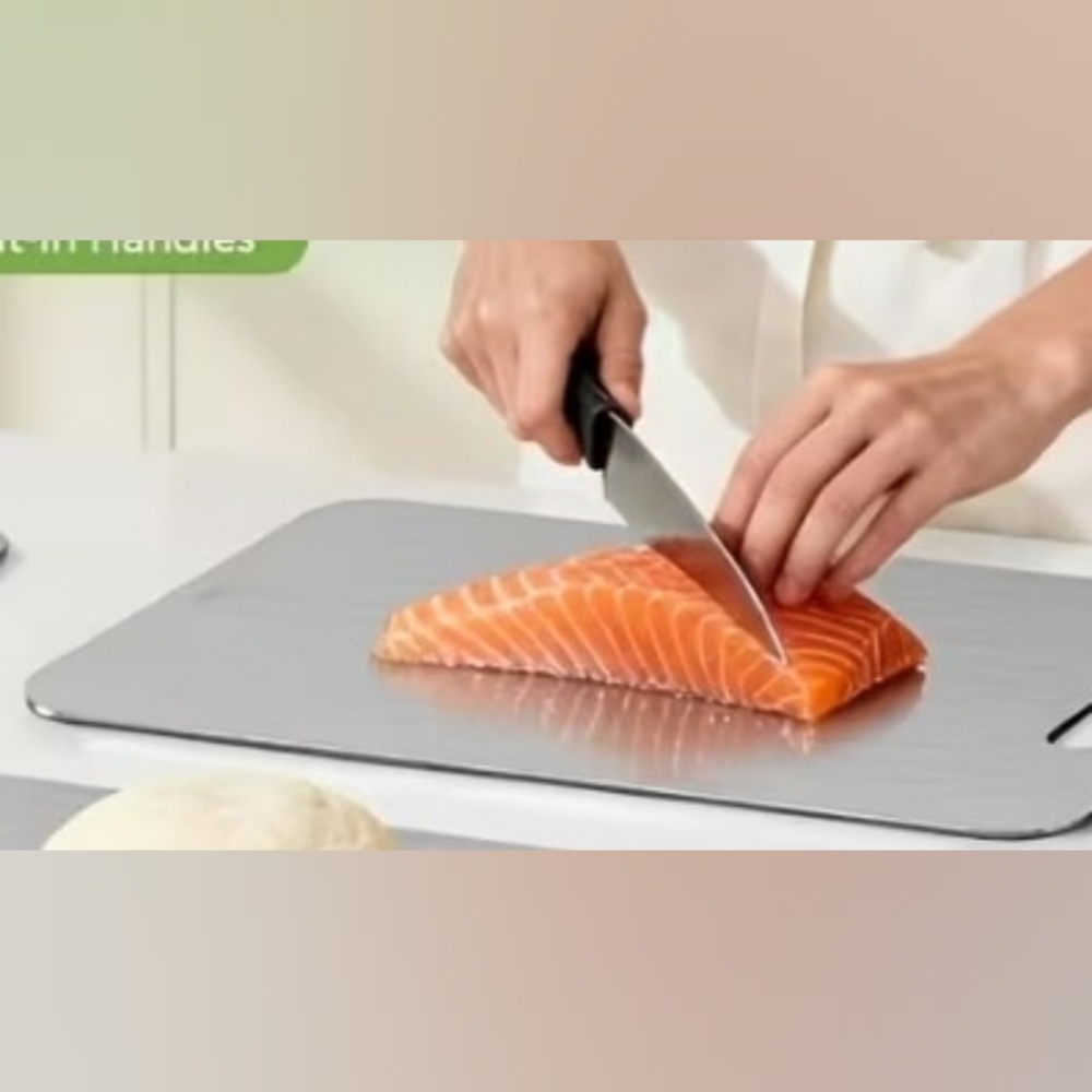 11.8" Titanium Steel Reversible Durable Cutting Board